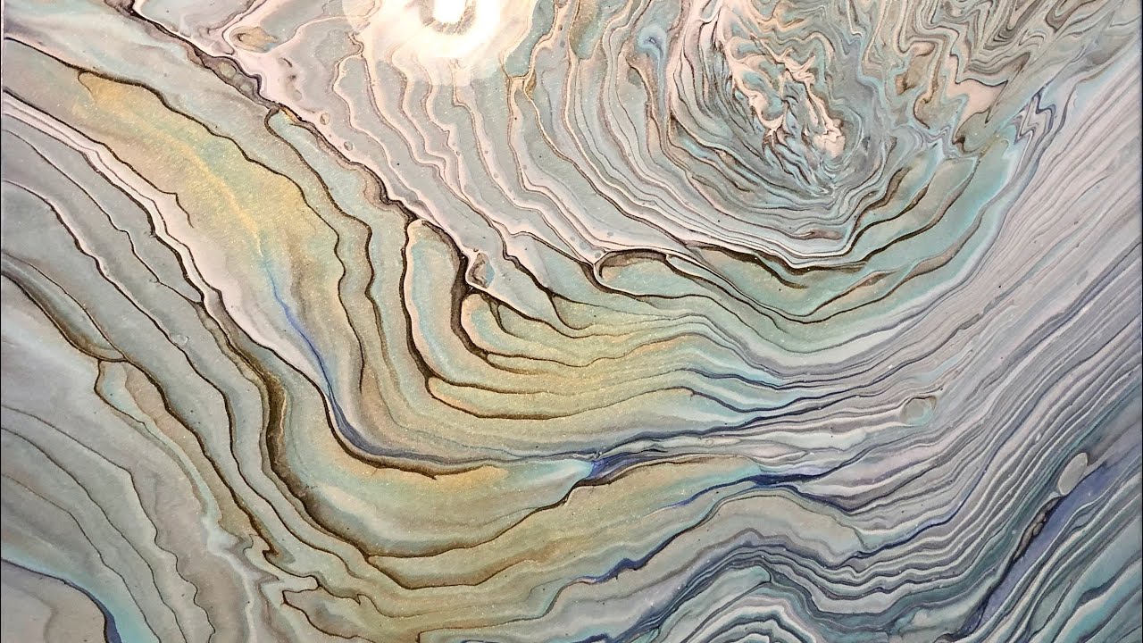 SOLD!! **Dreamscape** a ring-pour/Acrylic Pour