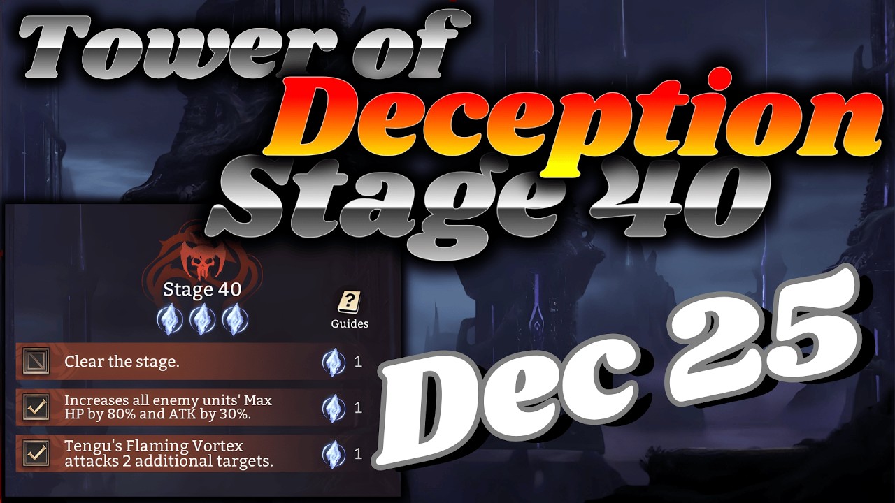 Tower of Deception 40 Guide! Last Chance Clear