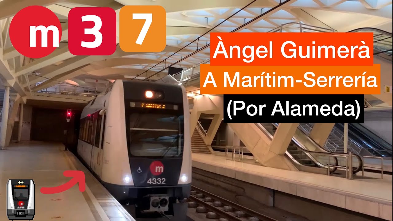 Metro Valencia | Viaje en FGV 4300 de Àngel Guimerà a Marítim-S (por Alameda)