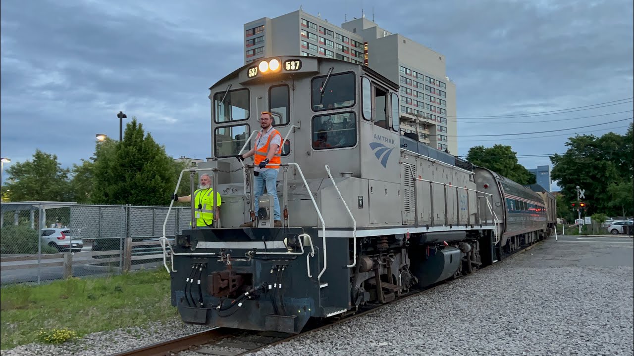 Rare Amtrak MP15 Leads the Way in New England on the Portland Extra