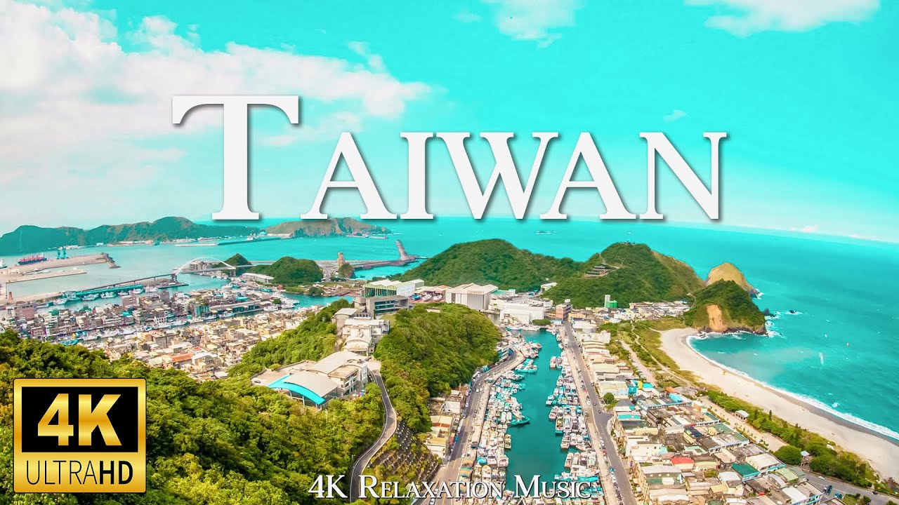 FLYING OVER TAIWAN (4K UHD) - Scenic Relaxation Film With Calming Music - 4K Video Ultra HD