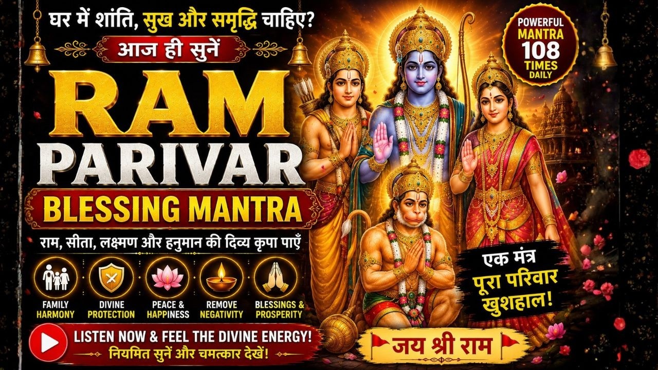 RAM PARIVAR BLESSING MANTRA 🏹👑🌸 | Bring Peace, Unity & Divine Family Blessings ✨