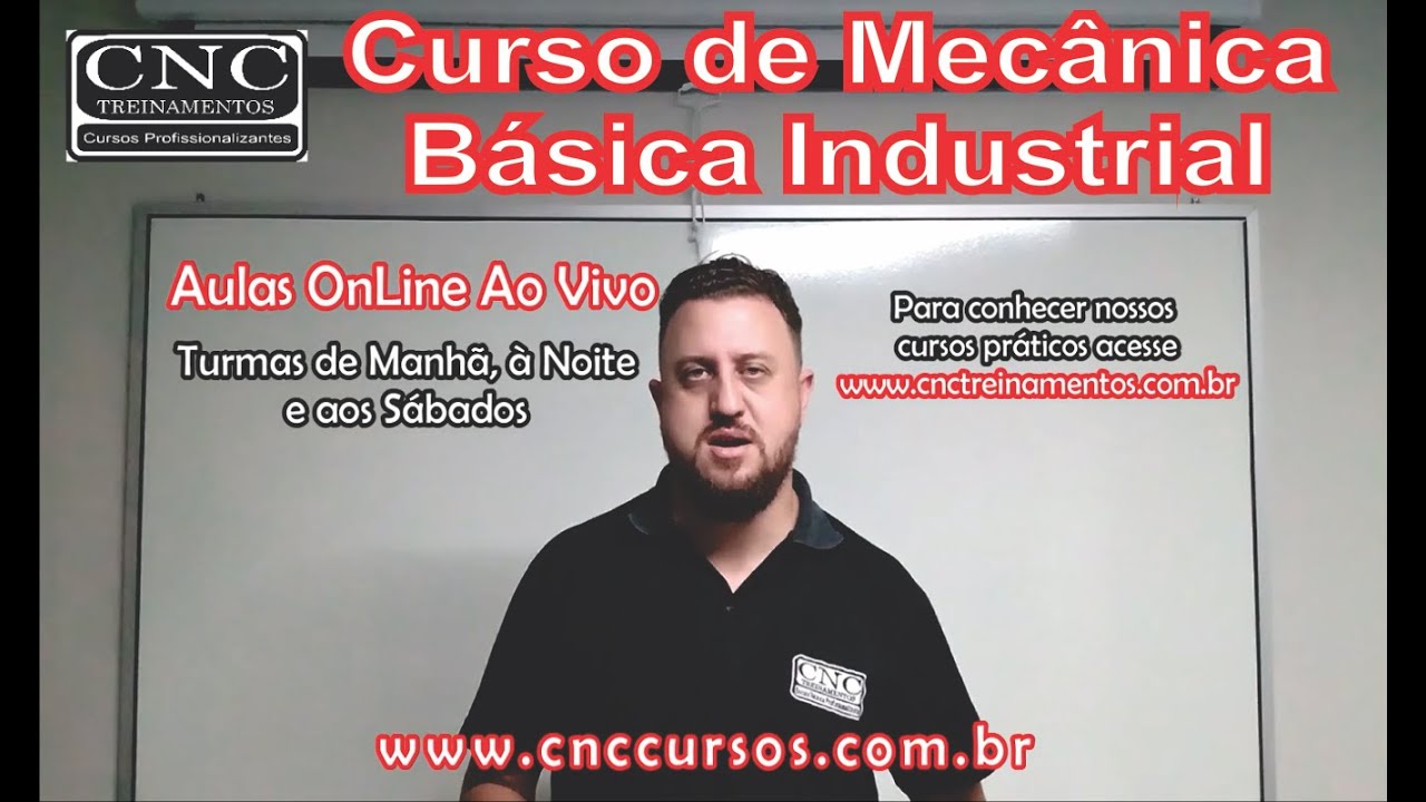 Curso de Mecânica Básica Industrial | Aulas OnLine Ao Vivo | CNC Treinamentos