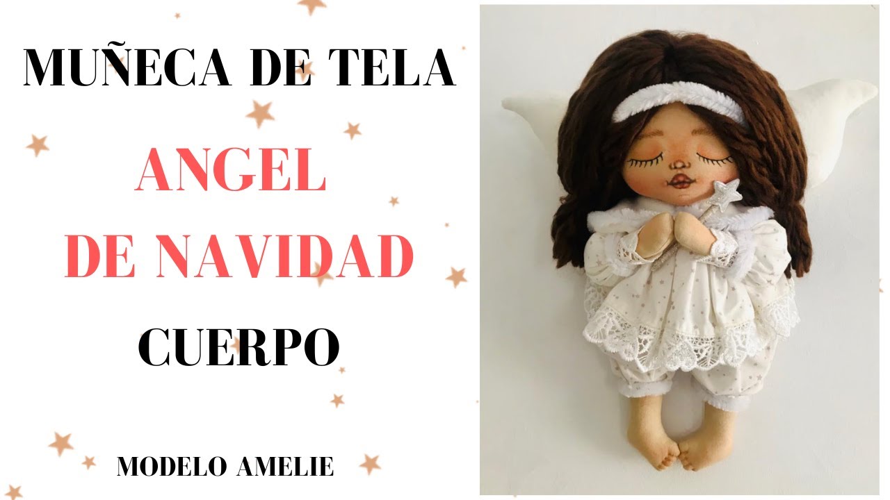 ⭐️✅КУКЛА ИЗ ТКАНЯ, тело, РОЖДЕСТВЕНСКИЙ АНГЕЛ, мод. Амели #muñecadetela #patronesdemunecasgratis