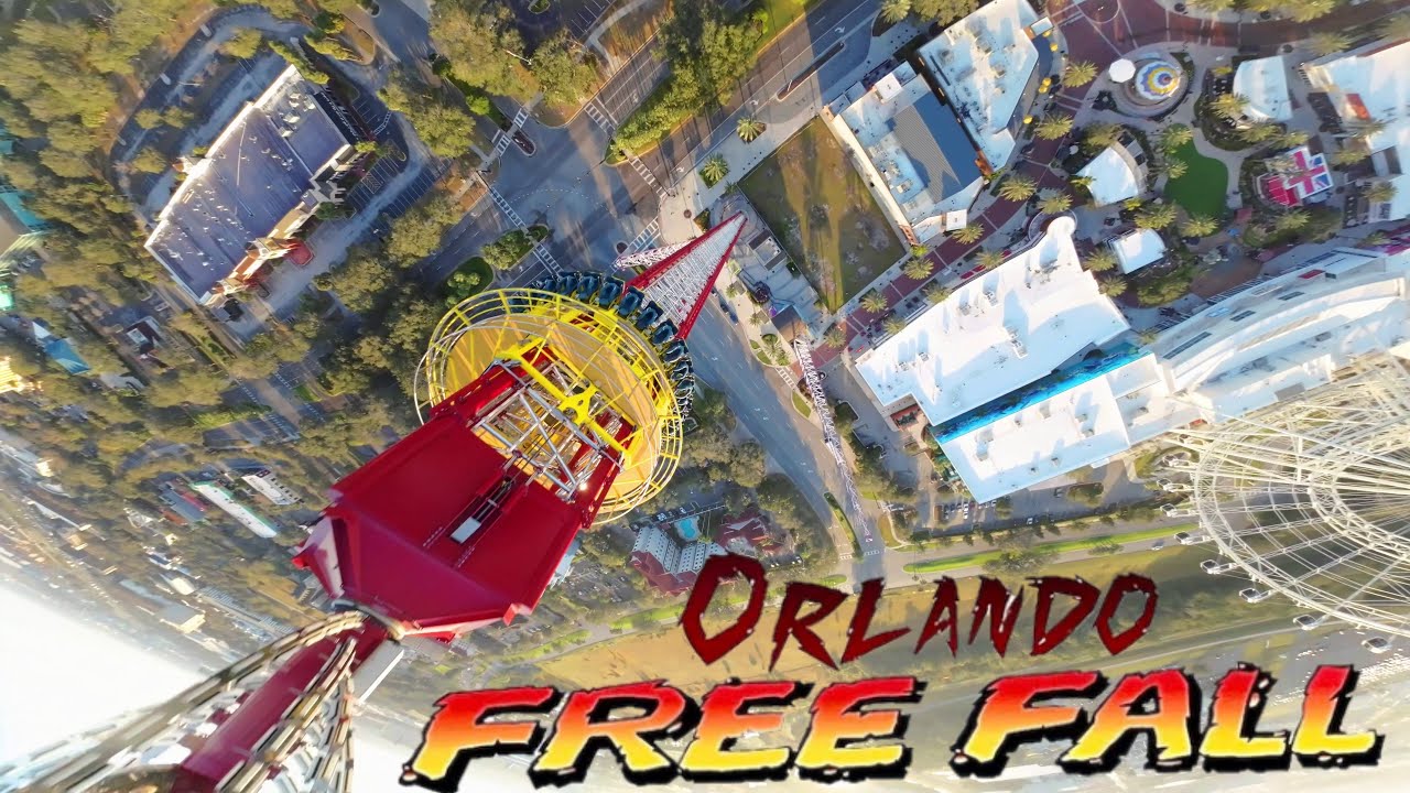 Orlando FREEFALL Drop Tower Dive, World's Tallest Drop Tower, 430 Feet Tall