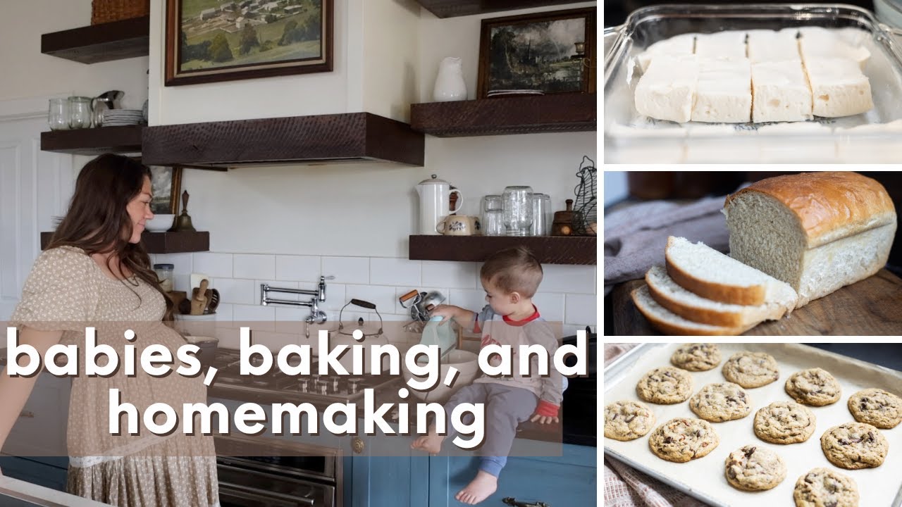 Homemaking day in the life | DIY laundry soap, baking from scratch, & cloth diapering