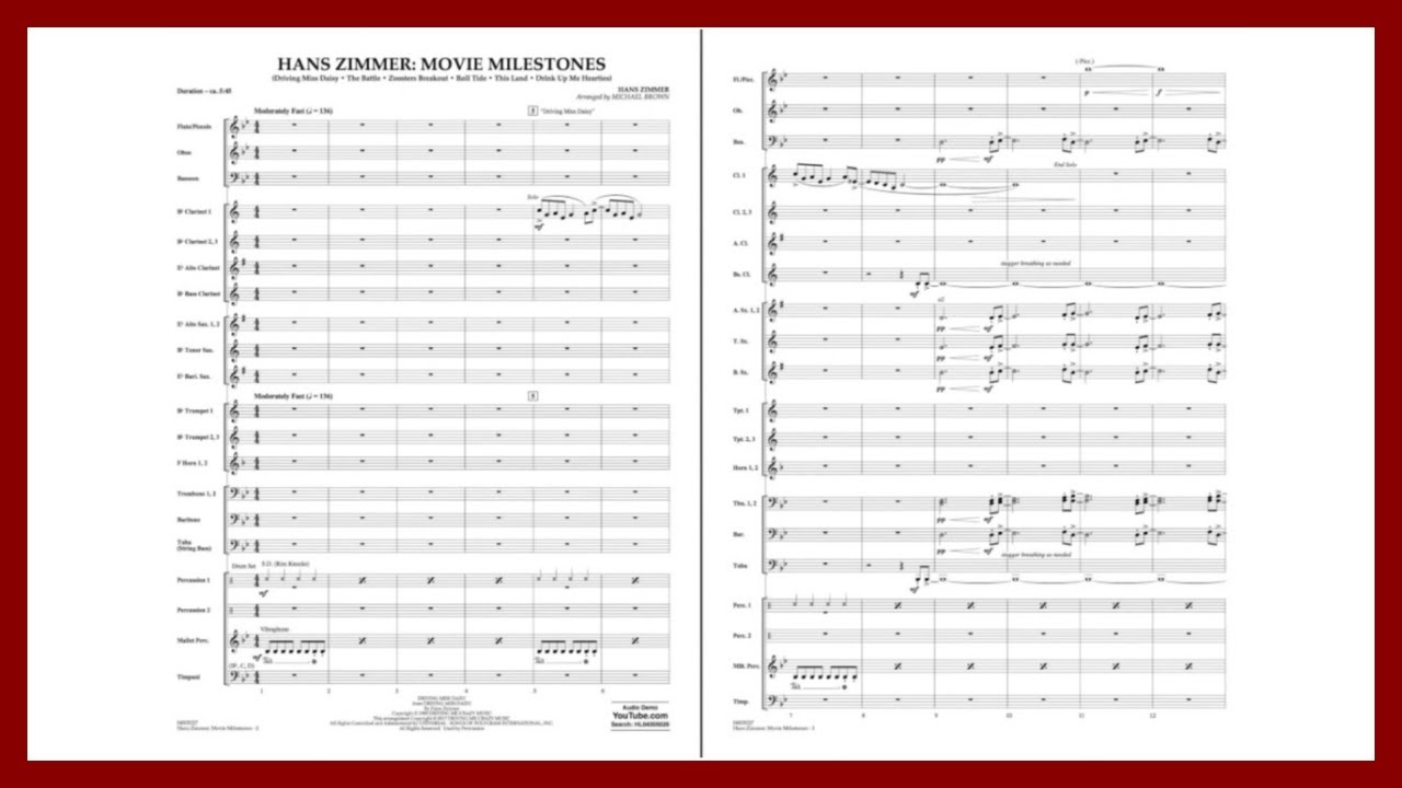 Hans Zimmer: Movie Milestones | Arr. Michael Brown
