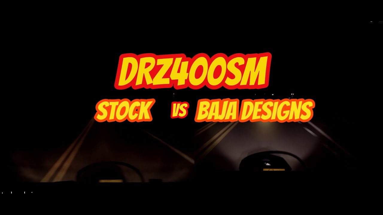 Drz Baja Designs Squadron Sport vs Drz stock headlight.