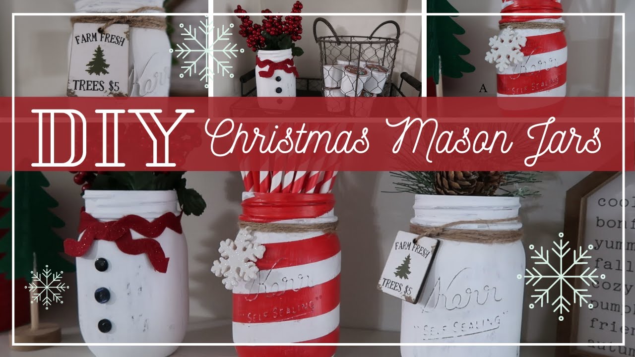 DIY Christmas Mason Jars | Mason Jar Crafts | Holiday Mason Jars