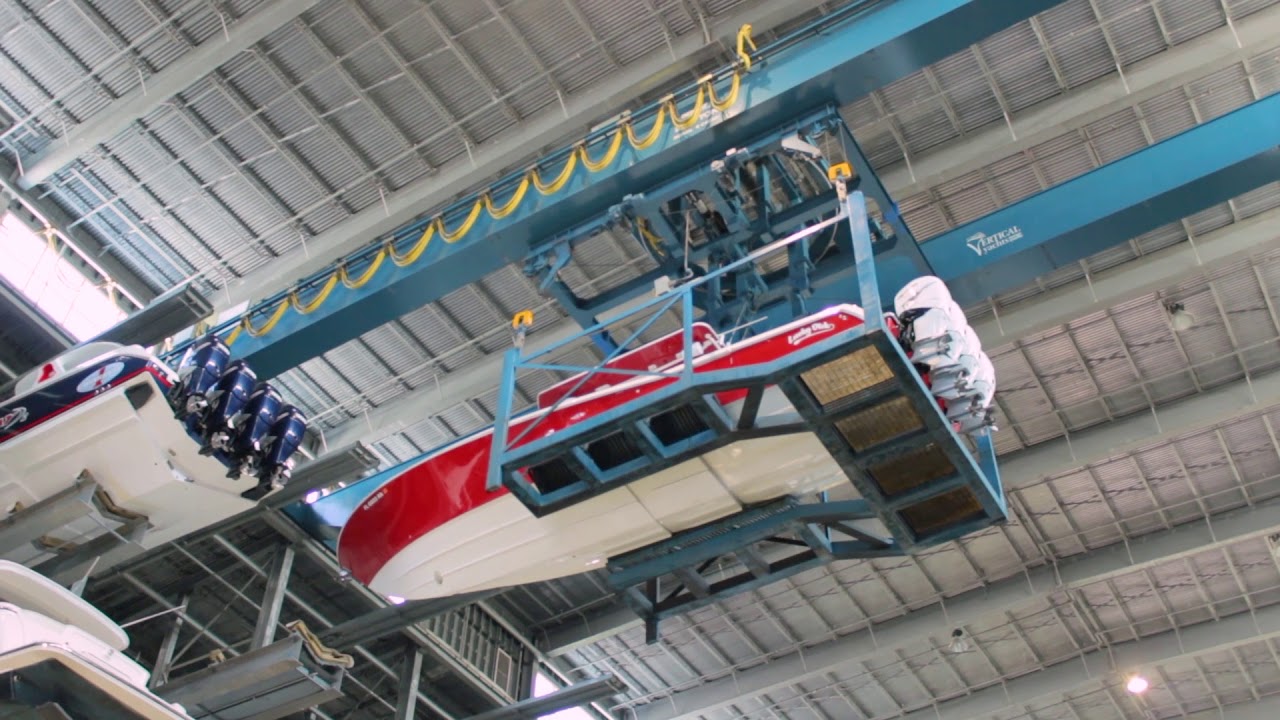 The Port Marina boat automatic storage and retrieval system with No Sway (sales@trutegra.com)