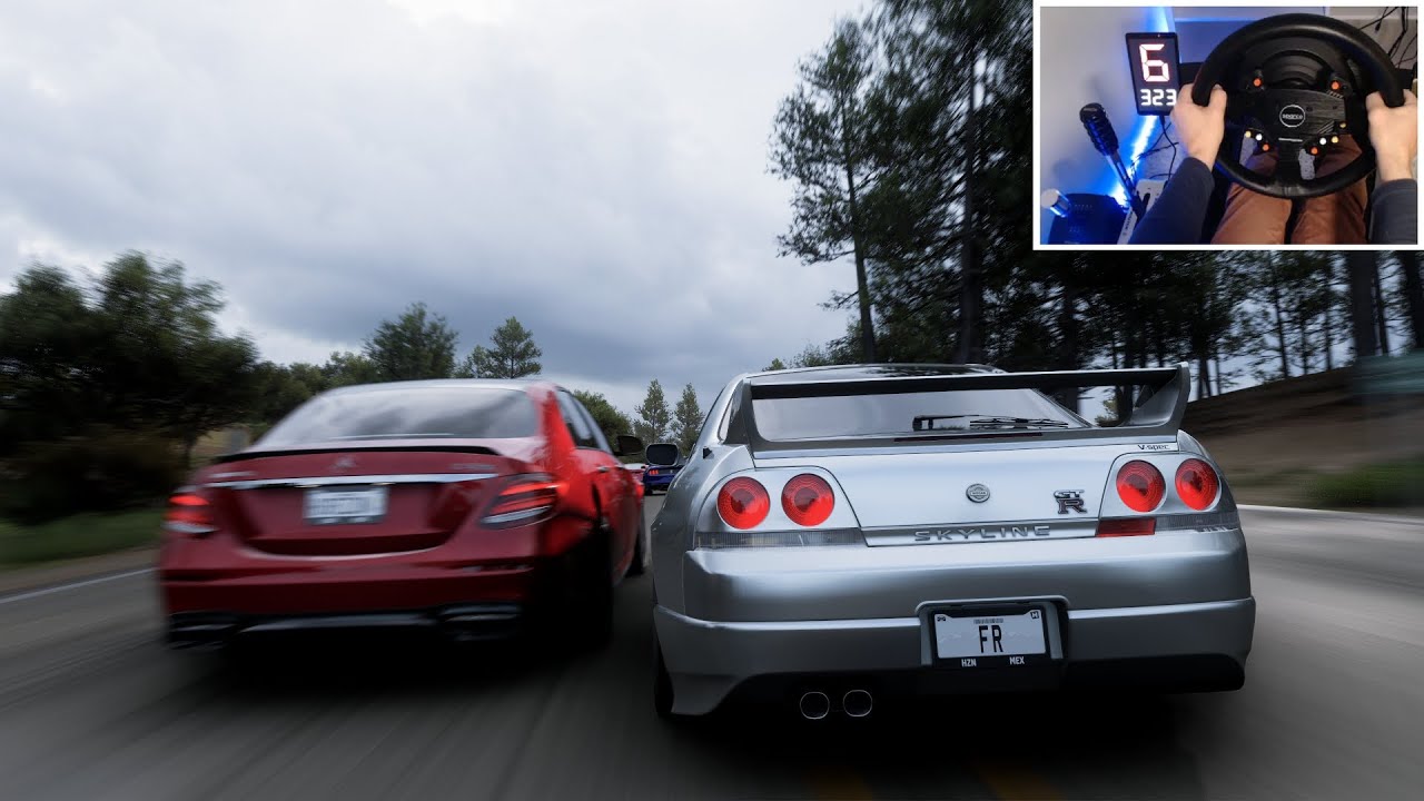 672HP Nissan Skyline GT-R R33 - Race Gameplay | Forza Horizon 5 | Steering Wheel Gameplay