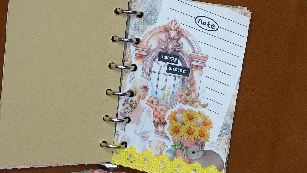 Satisfying Easter / Spring Bullet Journal | Sticker Journaling Page