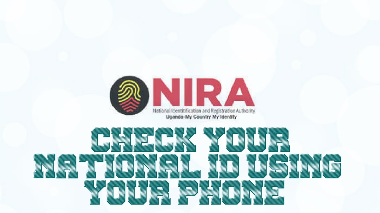 how to check your national id in Uganda using a phone.