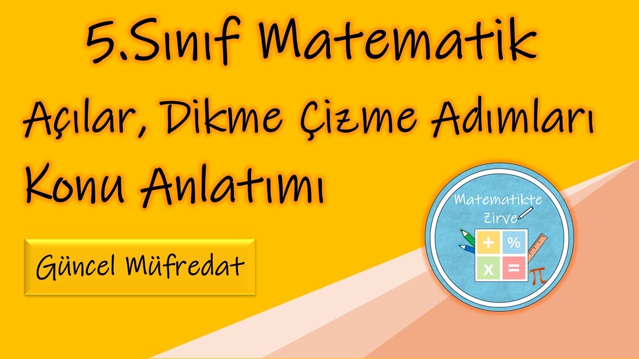 5.Sınıf Matematik | Açılar, Bir Doğruya Dikme Çizme Konu Anlatımı | Güncel Müfredat