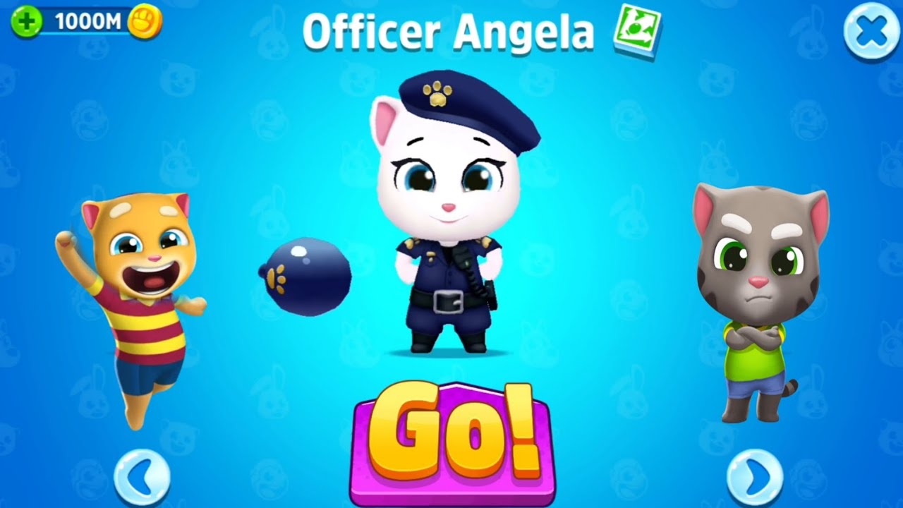 Talking Tom Fun Fair Gameplay - Walkthrough Boss - Officer Angela - Ginger - Tom