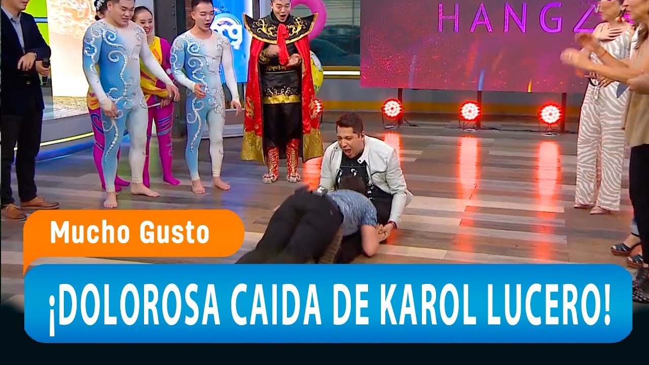 ¡La épica caída de Karol Lucero y Rodrigo Herrera! - Mucho Gusto 2019