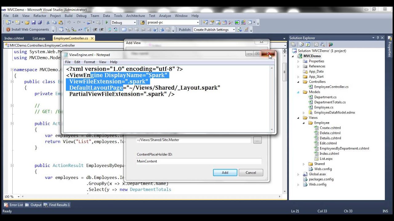 Part 31   Using custom view engines with asp net mvc