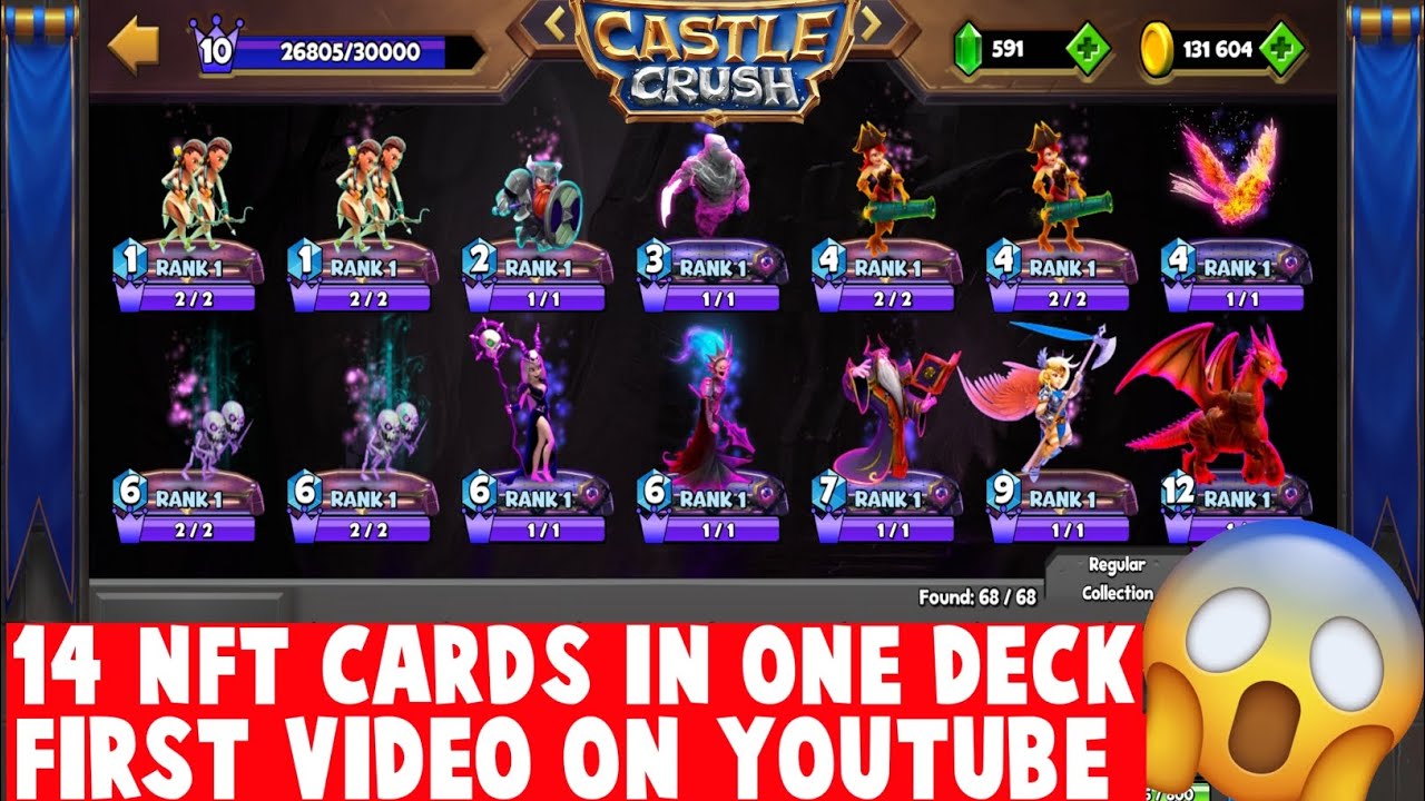 Use my all nfts card's in one deck 🤩 amazing gameplay video | castle crush