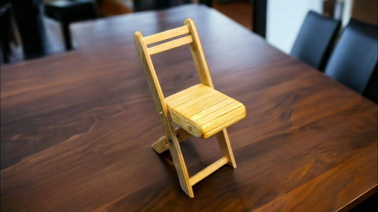 How to Make Miniature Foldable Chair with Popsicle Stick