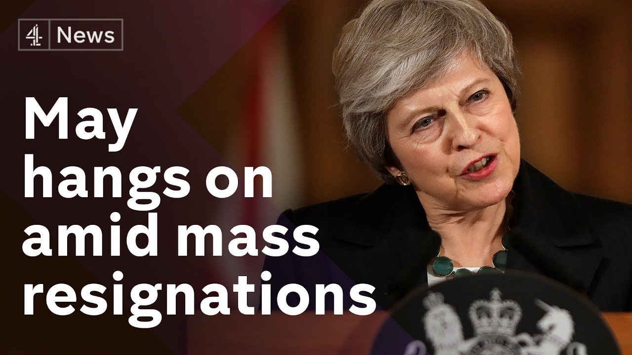 Mass cabinet resignations over May’s Brexit deal
