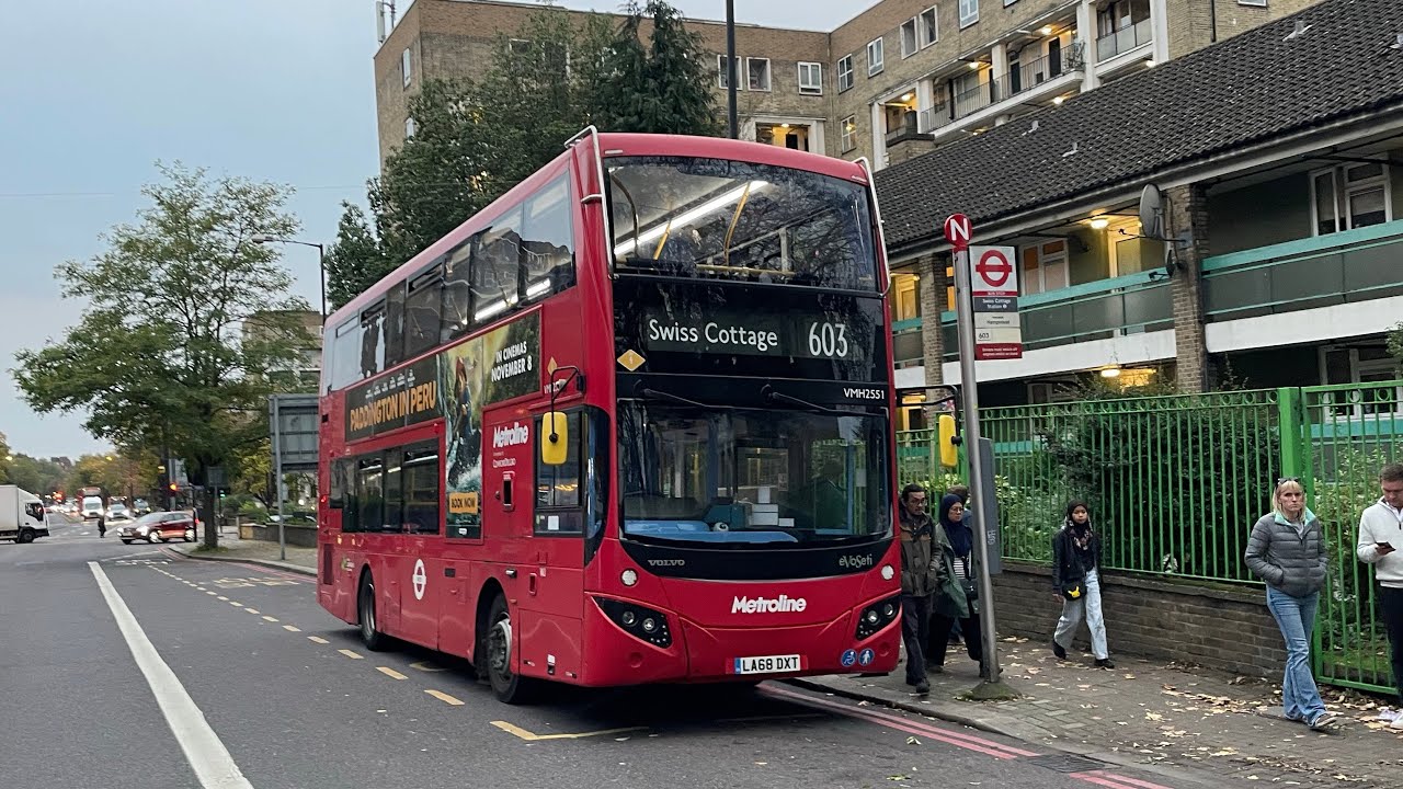 FRV. Metroline London Bus Route 603: Muswell Hill - Swiss Cottage. Bus: VMH2551 (LA68DXT)