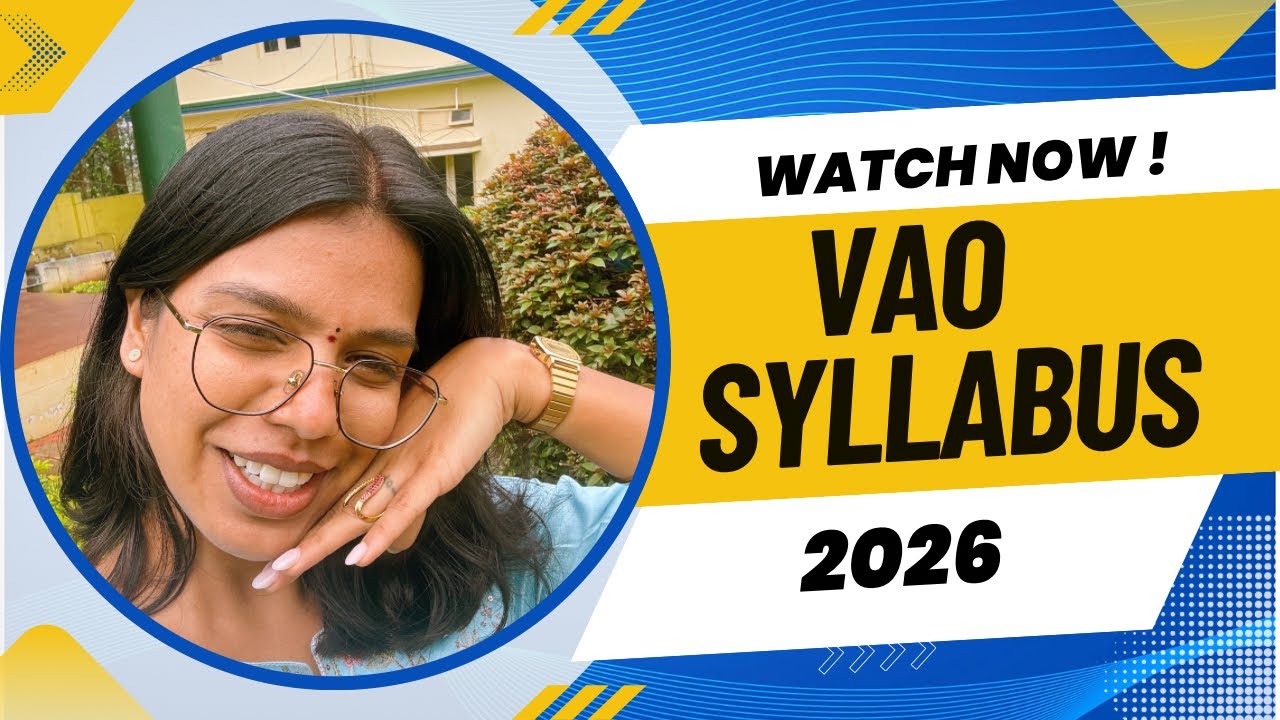 “VAO Syllabus 2026 Karnataka | Complete Syllabus Explained’’ (village administrative officer)