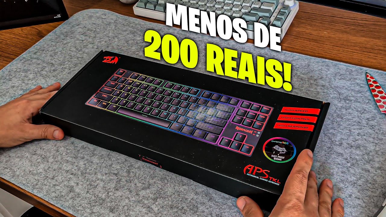 Teclado Low Profile, RGB, ABNT2 e MUITO BARATO! - REDRAGON APS TKL