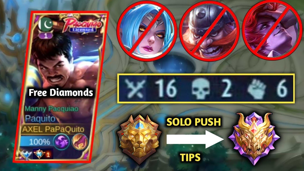 I USED PAQUITO ONLY TO REACH MYTHIC SOLO RANK | PAQUITO PUSH RANK | MOBILELEGENDS
