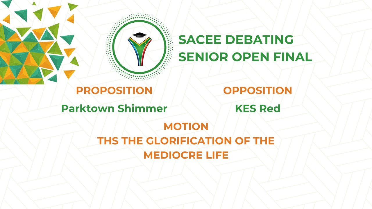 SACEE Debating Provincial League Championships - Senior Open Final 2024