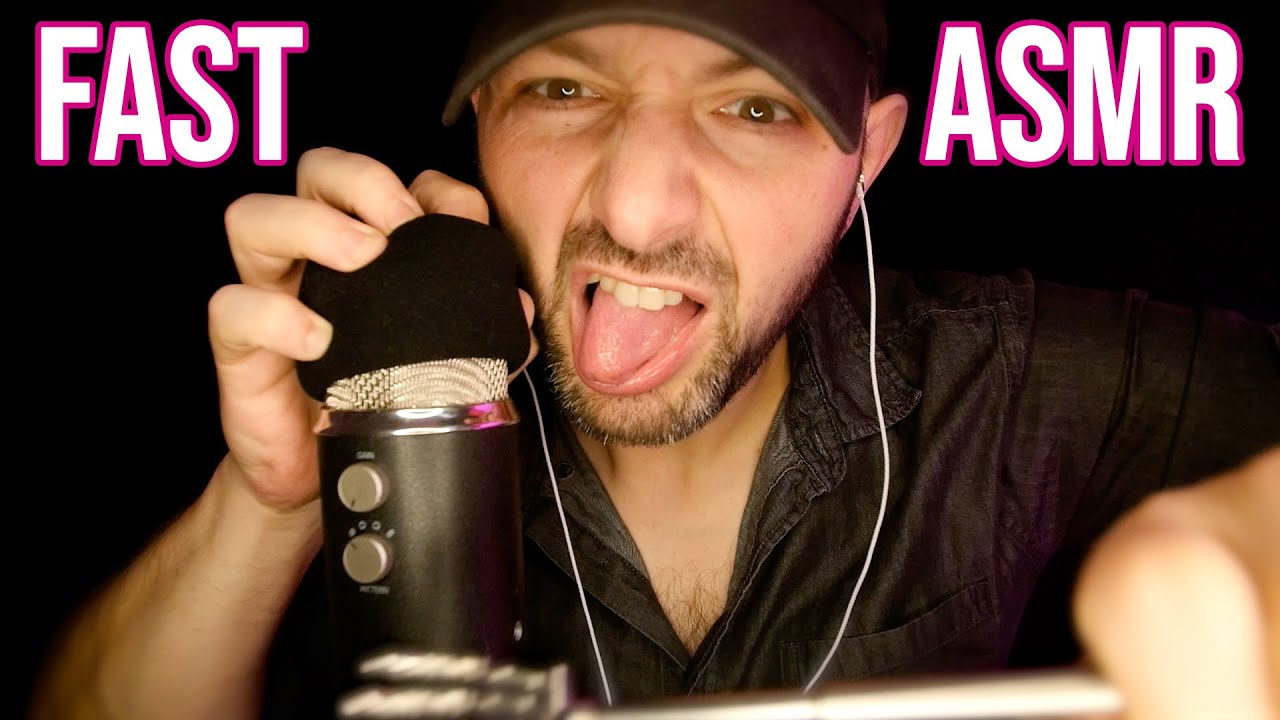 Intense ASMR Fast & Aggressive Foam Mic Cover Mouth Sounds