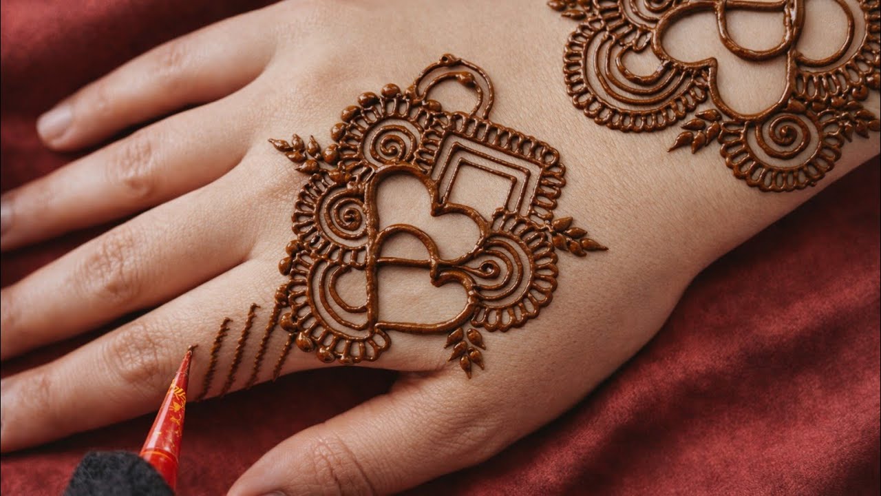 Dil wala mehandi design 2025 ll Simple Back Hand Mehndi ❤️✨