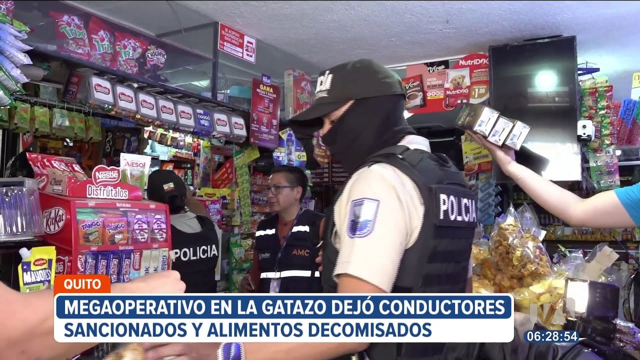 Conductores sancionados y alimentos decomisados deja un operativo en Quito