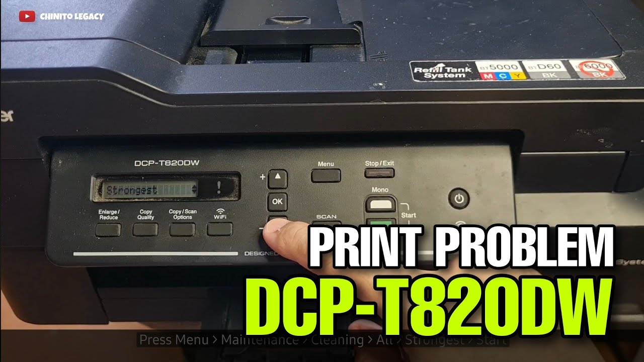 BROTHER DCP-T820DW PRINTING PROBLEM FIXED BY 1 SIMPLE STEP