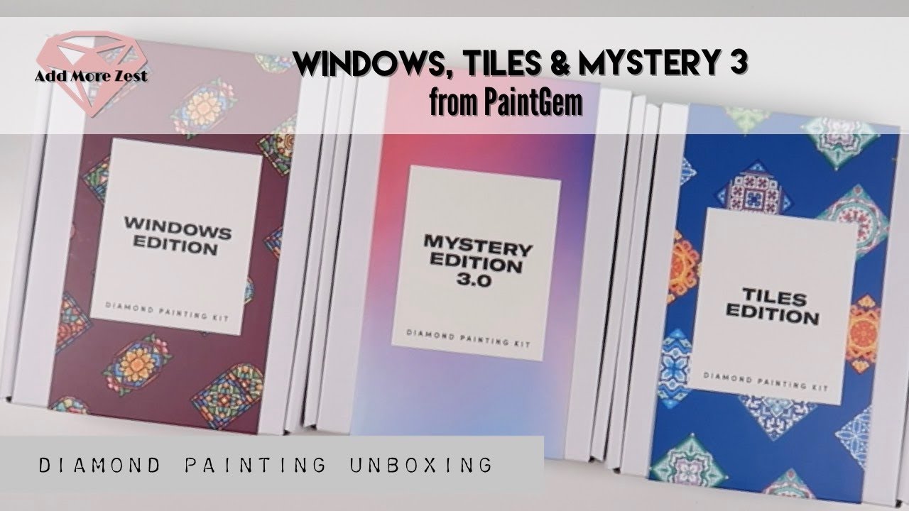 NEW PaintGem Tiles, Windows & Mystery 3 Unboxing | Diamond Painting