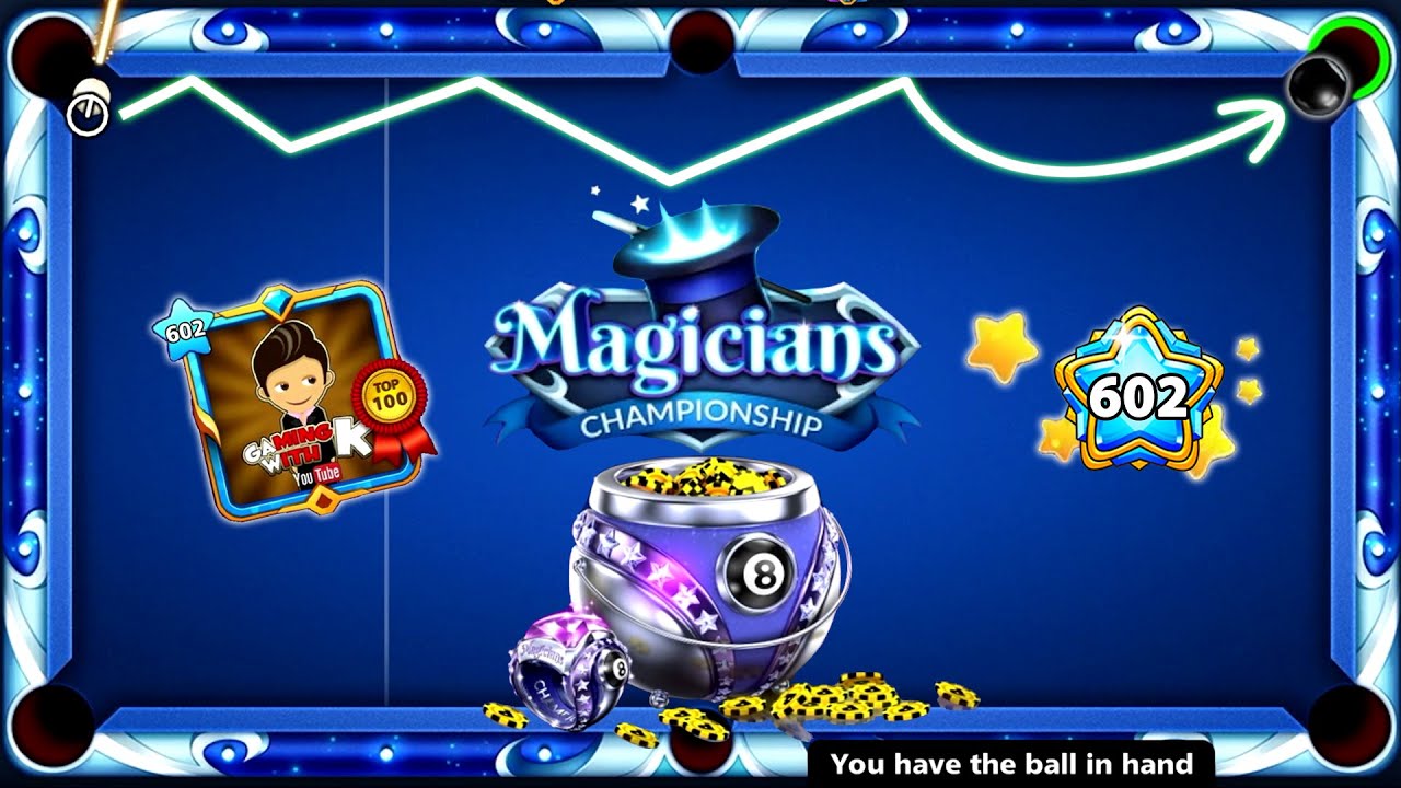 8 Ball Pool - *NEW* Magicians Championship TOP 100 - Free Ring and Level 602 GamingWithK