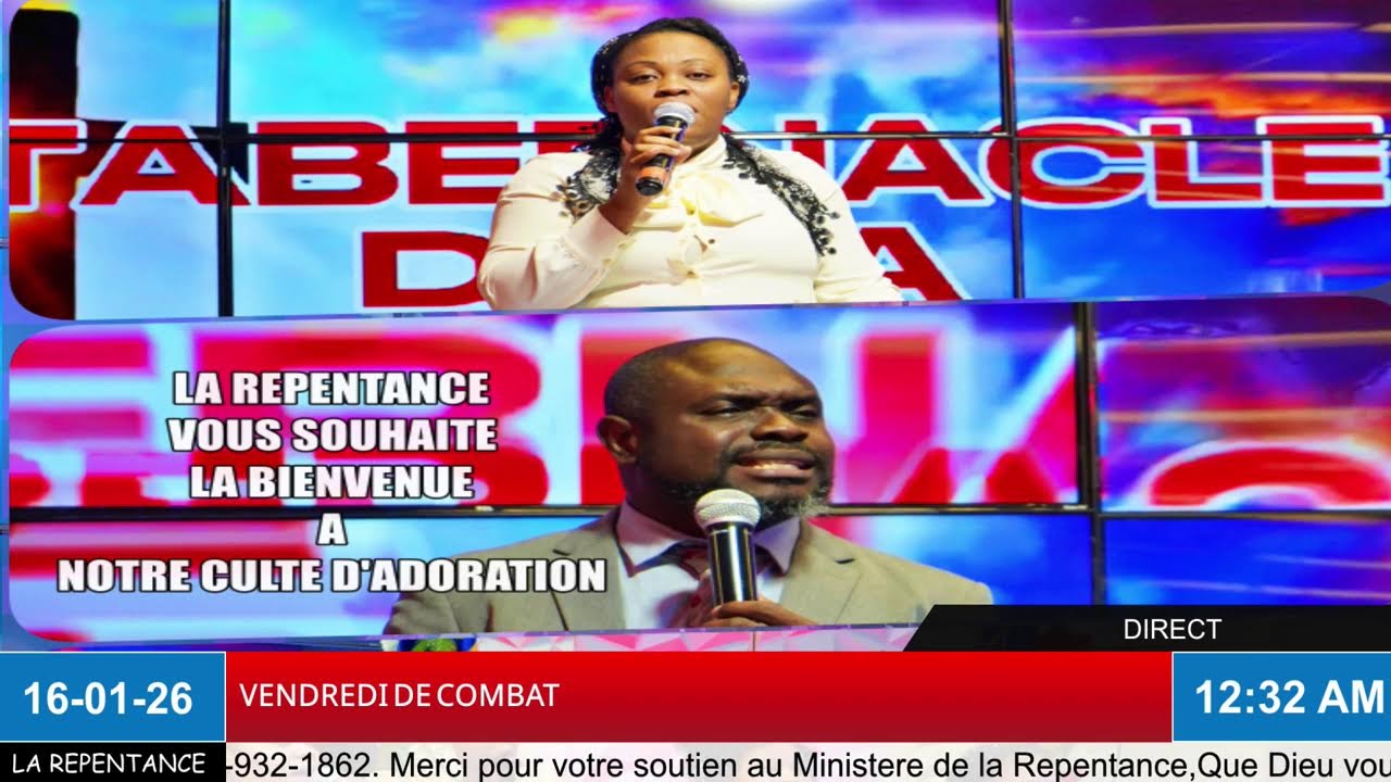 En direct: Ministère De La Répentance /VENDREDI DE COMBAT