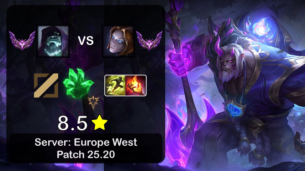 Yorick Mid vs Orianna - EUW Master - Patch 25.20