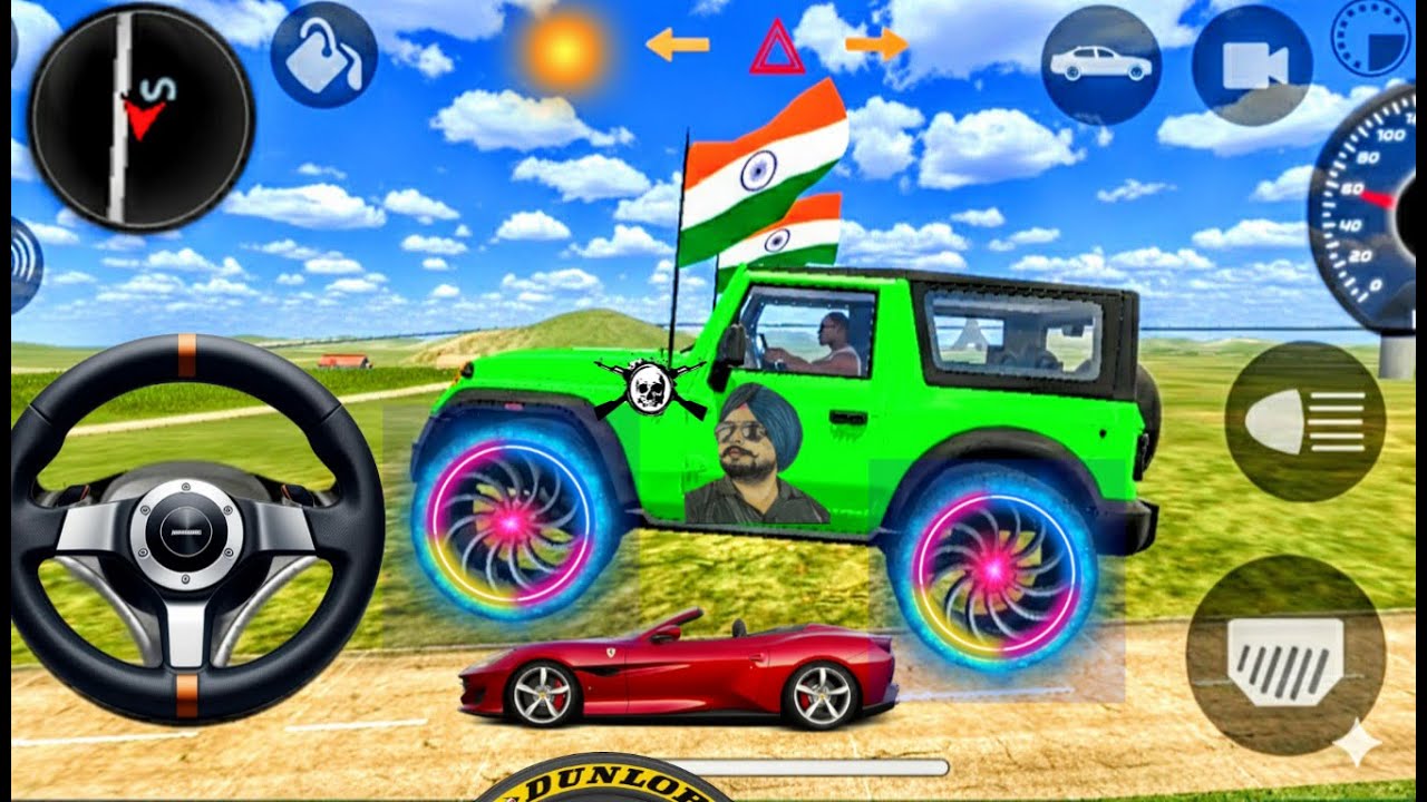 🔥Mahindra Thar simulator Indian car 🚨 car bala game 💪