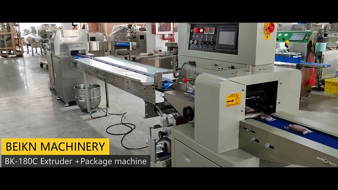 Protein bar extruder machine with package machine Energy bar date bar production line #machine