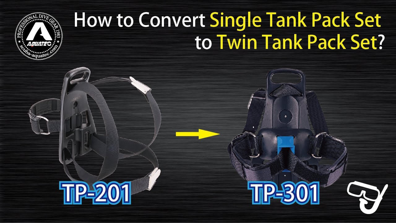 【 Scuba-Aquatec Diving Gear Guide】Convert TP-201 to TP-301 Backplate | UPGRADE Scuba Tank Pack DIY