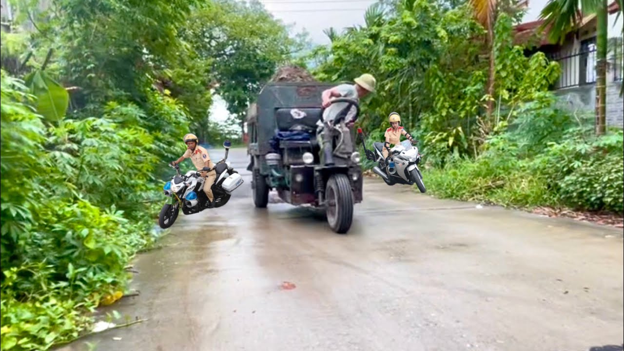 Dượt đuổi công nông chở cát chạy tốc độ kinh hoàng cực căng | chase the sand truck