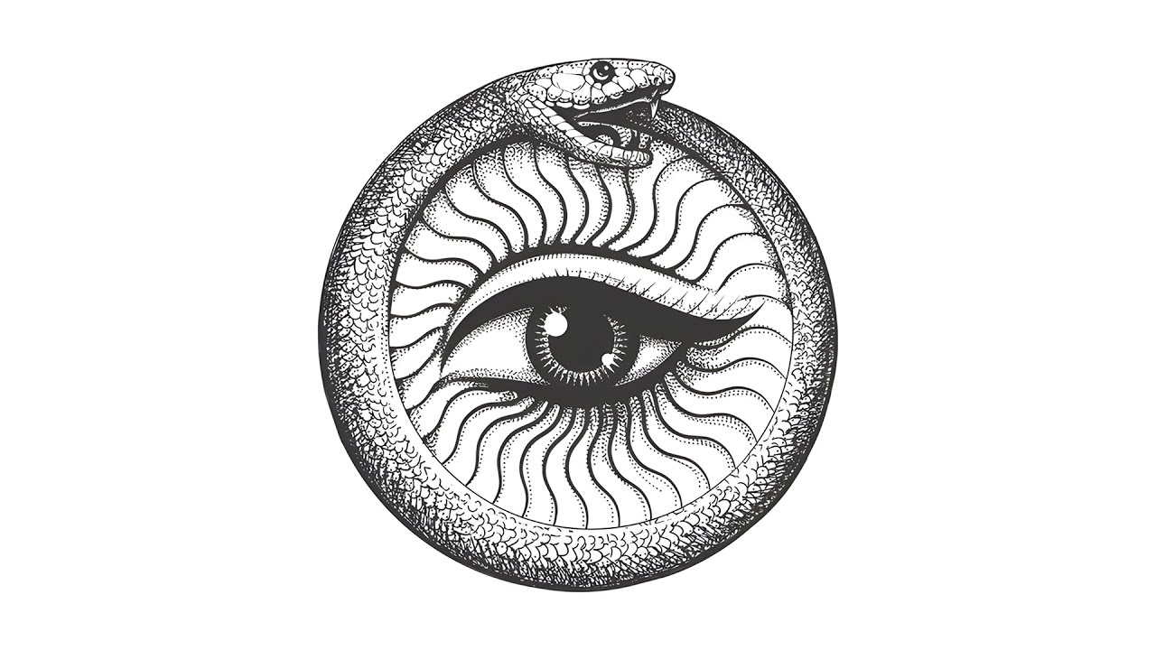 Ouroboros, a Serpent Devouring Its Own Tail