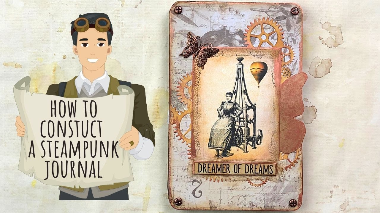 How to Construct a Steampunk Journal - Part 1/Digital Collage Club Design Team Project