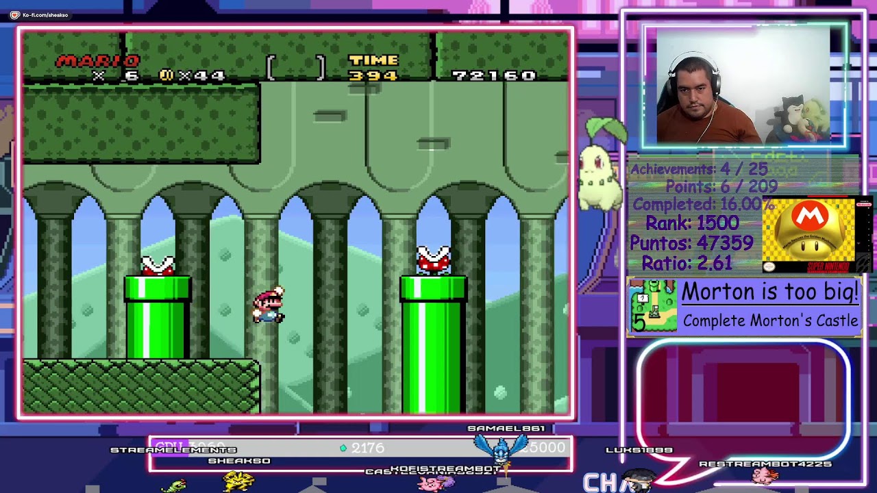 SMW A Super Mario Adventure Luego Golden Mushrooms - Retroachievements - Cheevos - Logros