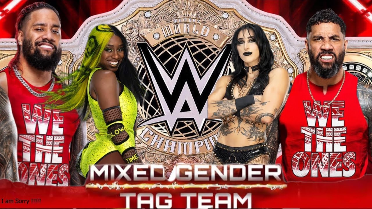 Rhea Ripley & Jey Uso vs Naomi & Jimmy USO | Mixed Gender Tag | WWE2k26 #wweraw 