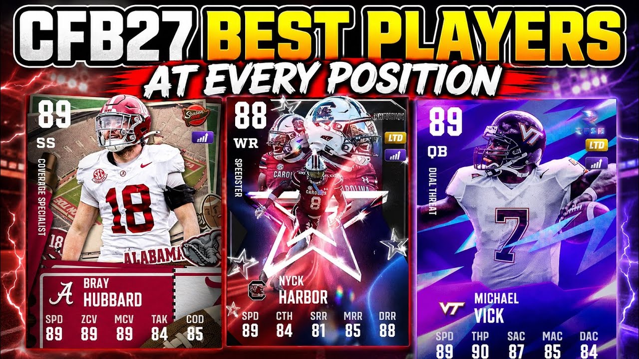 THE BEST PLAYERS AT EVERY POSITION IN CFB 27 ULTIMATE TEAM! YOU NEED THESE PLAYERS!
