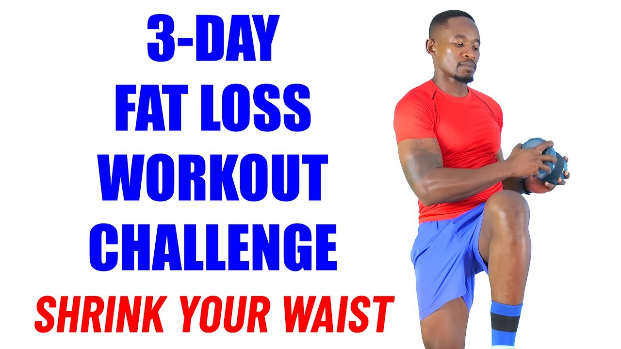 3-DAY FAT LOSS WORKOUT CHALLENGE - Shrink Your Waist in 30 Mins with Dumbbells