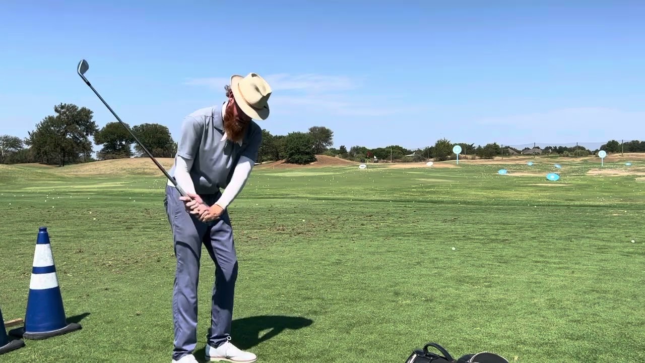 Struggling with thin golf shots try this. Hinge takeaway.