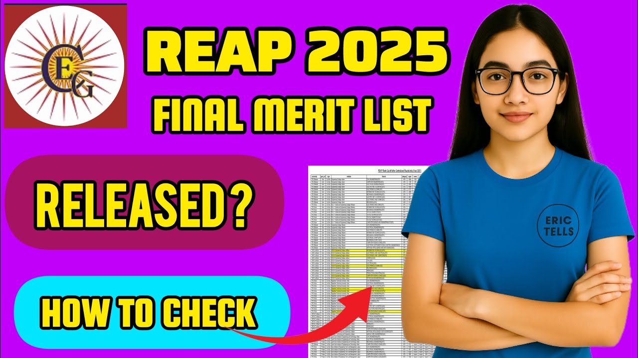 reap final merit list 2025 | how to check reap final rank list 2025