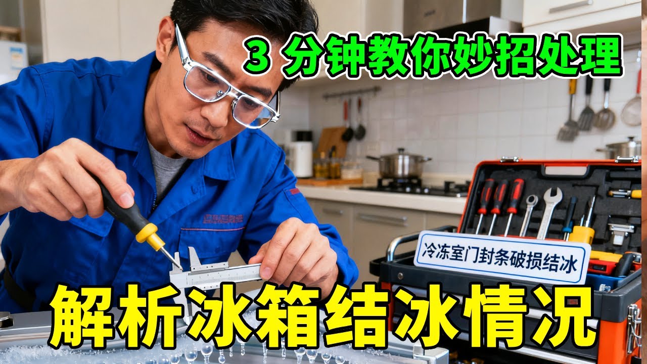 夏天冰箱总结冰？3分钟教你用维修，解析冰箱结冰的几种情况【晨曦讲家电】# 冰箱 #冰箱结冰 #技术分享 #知识分享